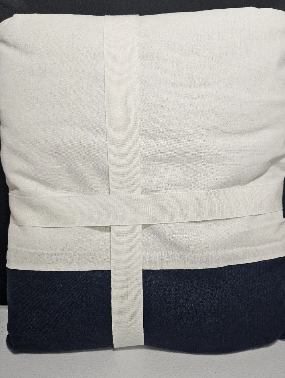 Pottery Barn Belgian Flax Linen QUEEN Bed Skirt 14